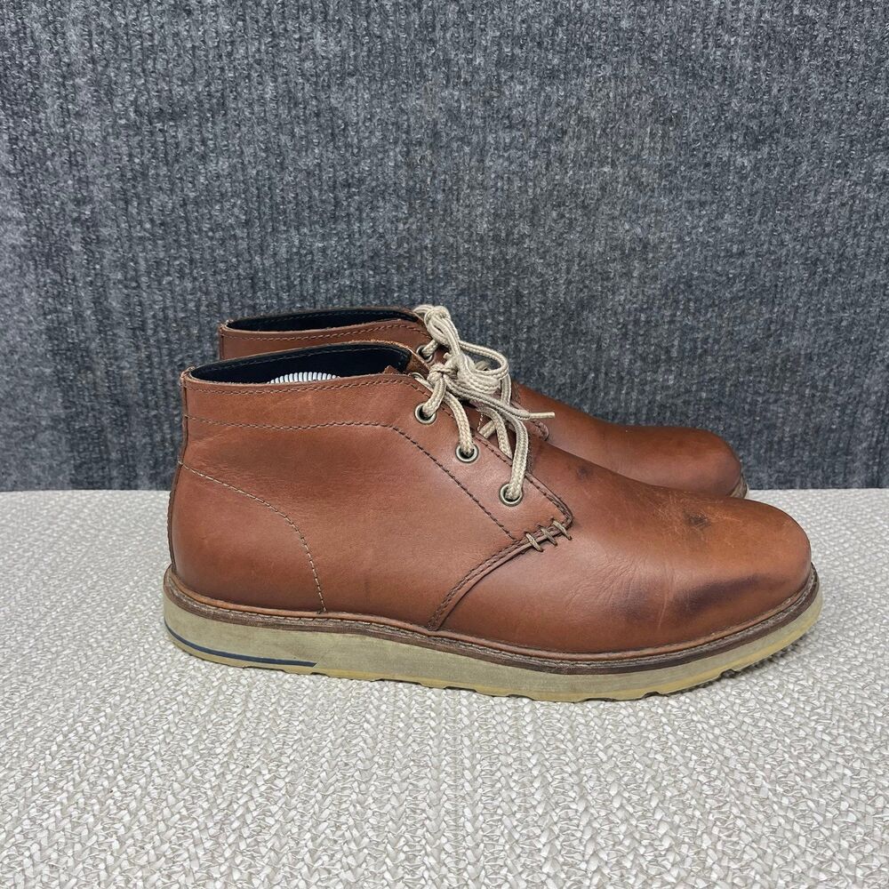 Georgia Boot 3” Work Chukka Boots Brown Leather Lace Up Vibram Mens 10.5 M